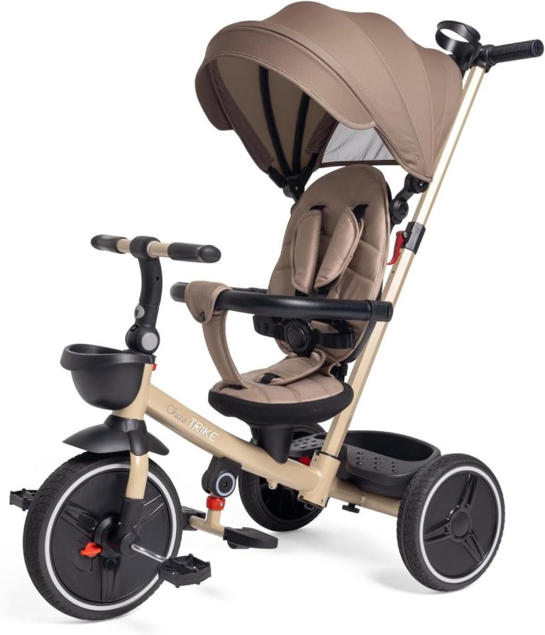Chicco Jeu Tricycle 4 en 1, Tricycle évolutif de 6 Mois à 4 Ans, Capote Amovible, Roues en Caoutchouc EVA, Poignée Télescopique, Facile à Plier